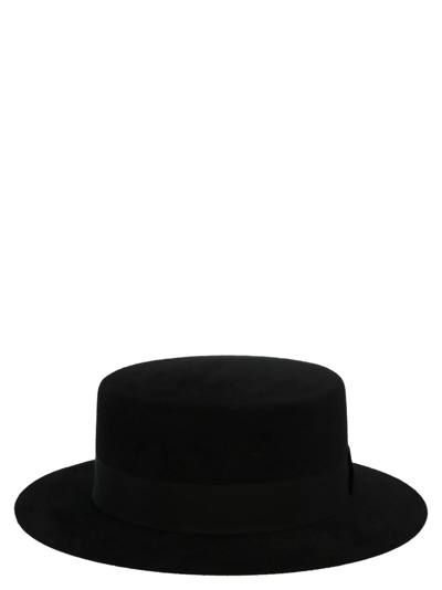 Shop Saint Laurent Women's Black Wool Hat