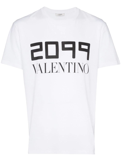 Shop Valentino White Cotton T-shirt