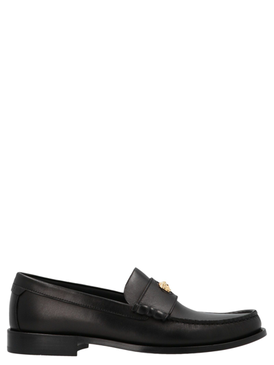 Shop Versace Black Loafers