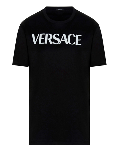 Shop Versace Women's Black T-shirt