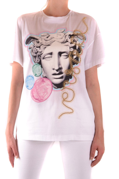 Shop Versace Women's White Cotton T-shirt