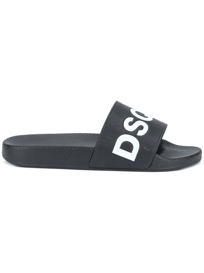 Shop Dsquared2 Dsquared Women's Black Rubber Sandals