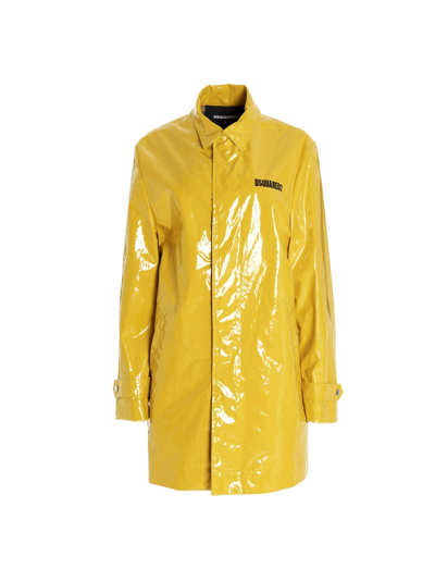 Shop Dsquared2 Dsquared Women's Yellow Outerwear Jacket