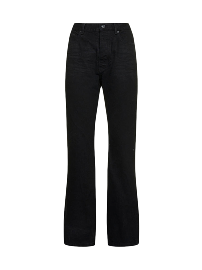 Shop Balenciaga Straight Leg Jeans In Black