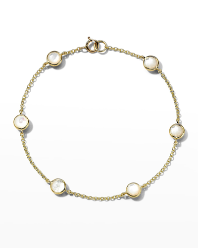 Shop Ippolita 6-stone Station Bracelet In 18k Gold In Mother Of Pearl