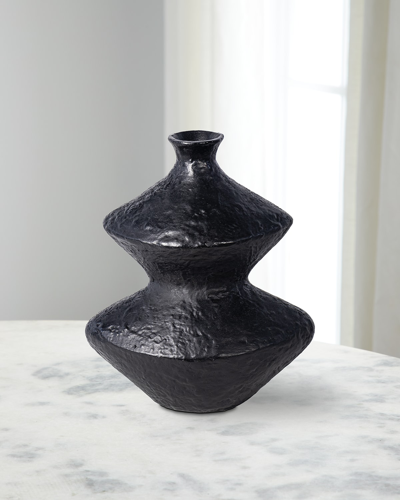 Shop Regina Andrew Poe Metal Vase, Black