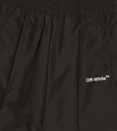Shop Off-white Logo Track Pants In Black White