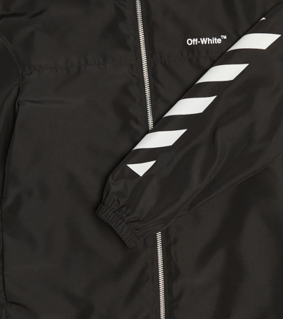 Shop Off-white Logo Technical Jacket In Black White