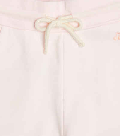 Shop Bonpoint Trick Cotton Sweatpants In Pale Pink