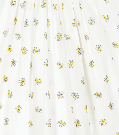 Shop Bonpoint Baby Clothi Floral Cotton Poplin Dress In Yellow Sun