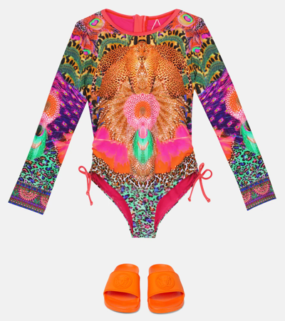 Shop Camilla Printed Swimsuit In Xanadu Rising