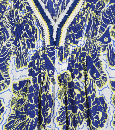 Shop Vilebrequin Shashou Floral Dress In Purple Blue