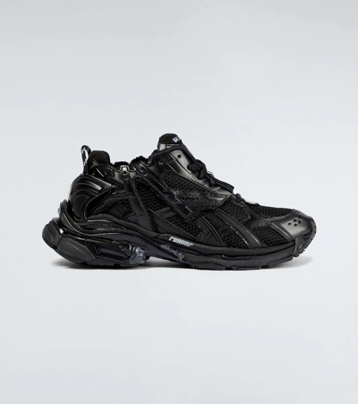 Shop Balenciaga Runner Sneakers In Black