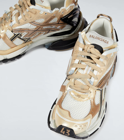 Shop Balenciaga Runner Sneakers In Egg/lg Bei/d Bei/blk