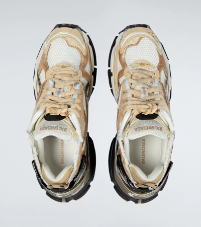 Shop Balenciaga Runner Sneakers In Egg/lg Bei/d Bei/blk