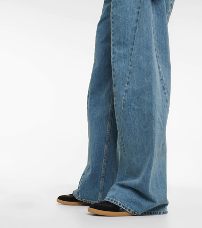 Shop Maison Margiela Décortiqué High-rise Wide-leg Jeans In 0