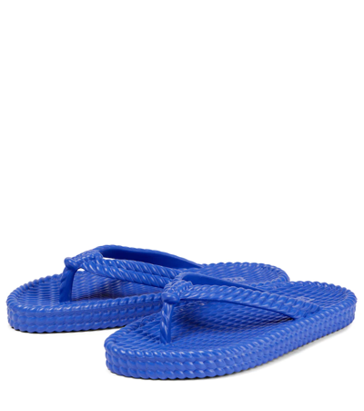 Shop Isabel Marant Fira Weave-effect Thong Sandals In Blue