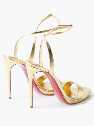 Leather sandals Christian Louboutin Gold size 38 EU in Leather - 31701954