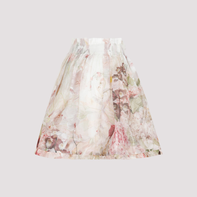 Shop Zimmermann Silk Mini Skirt In Multicolour