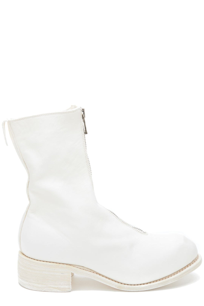 Shop Guidi Pl2 Front Zip Boots In White