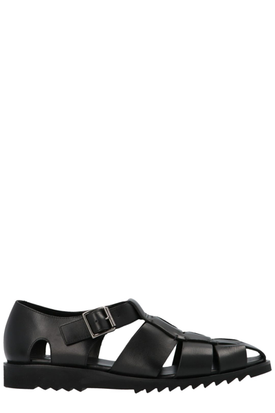 Shop Paraboot Pacific Buckled Sandals In Black