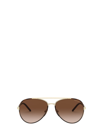 Shop Prada Eyewear Aviator Frame Sunglasses In Multi