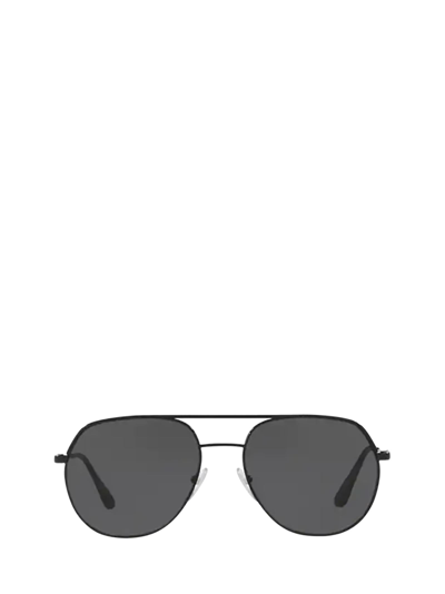 Shop Prada Eyewear Aviator Frame Sunglasses In Black