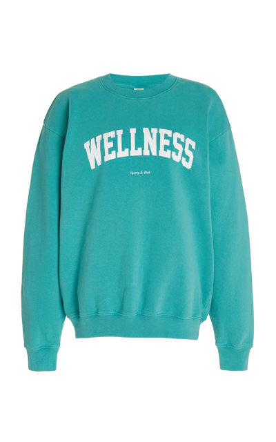 Shop Sporty And Rich Women's Wellness Ivy Cotton Sweatshirt In Blue