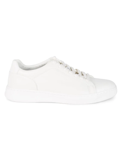 Shop Calvin Klein Men's Falconi Leather Sneakers In White Leat