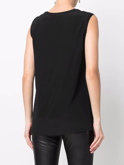 Joseph Round Neck Sleeveless Top In Schwarz