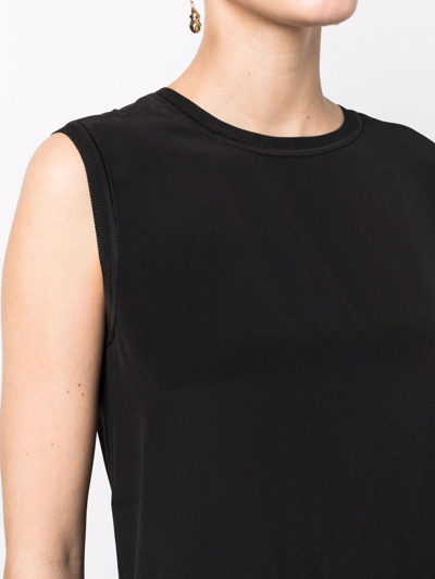 Joseph Round Neck Sleeveless Top In Schwarz