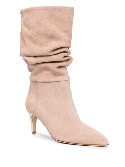 Shop Paris Texas Pointed-toe Slouchy Boots In Nude