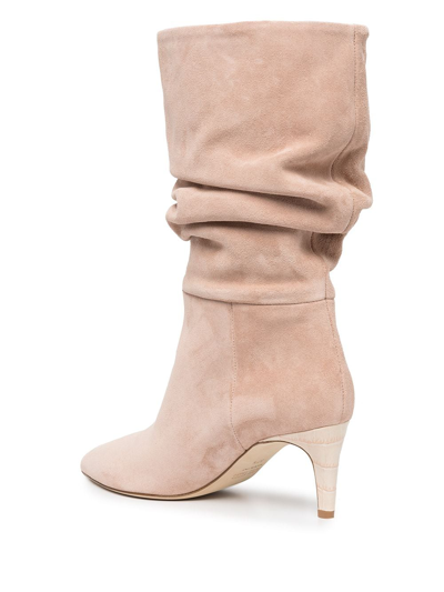 Shop Paris Texas Pointed-toe Slouchy Boots In Nude