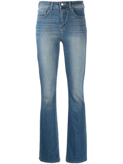 Shop L Agence High-rise Boot-cut Jeans In Blau