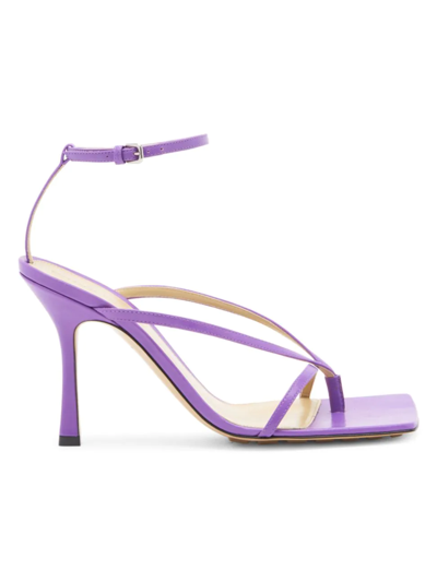 Shop Bottega Veneta Women's Stretch Leather Sandals In Clematis