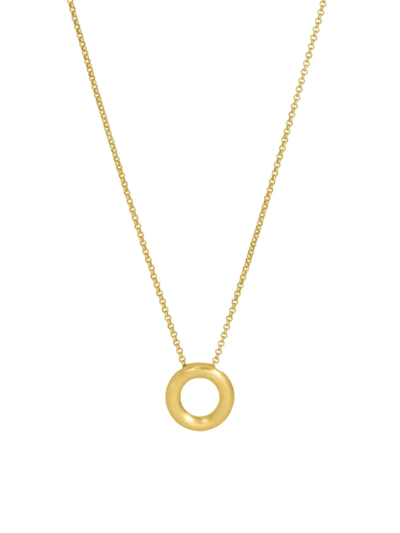 Shop Dean Davidson Women's Dune 22k-gold-plated Mini Hoop Pendant Necklace