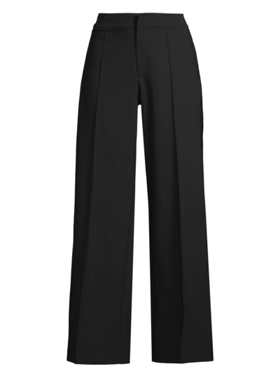 Shop Elie Tahari Women's Front-seam Crepe Trousers In Noir