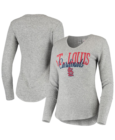 Shop Concepts Sport Women's  Heathered Gray St. Louis Cardinals Tri-blend Long Sleeve T-shirt