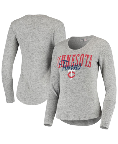 Shop Concepts Sport Women's  Heathered Gray Minnesota Twins Tri-blend Long Sleeve T-shirt
