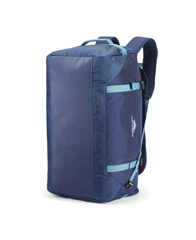 Shop High Sierra Fairlead Duffel-backpack In True Navy And Graphite Blue