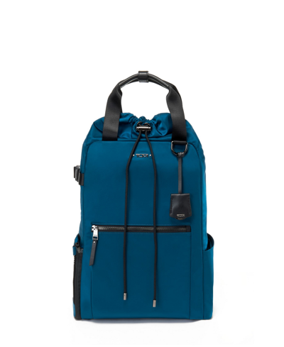Shop Tumi Voyageur Fern Drawstring Backpack In Dark Turquoise/black