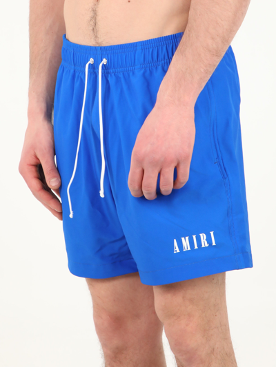 Shop Amiri Blue Swim Shorts