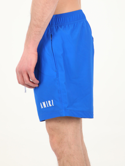 Shop Amiri Blue Swim Shorts