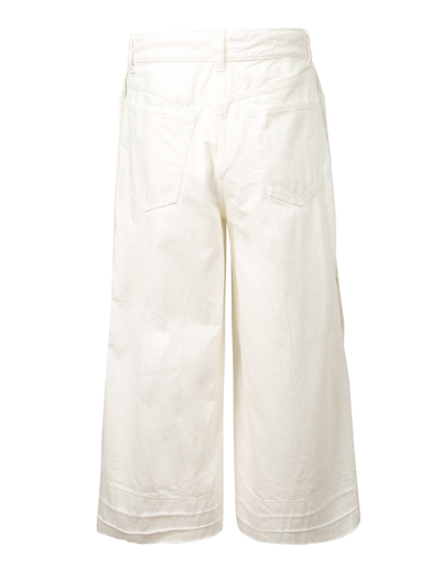 Shop Sacai Wide-leg Jeans In White