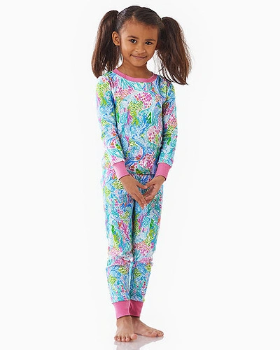 Pottery Barn Exclusive Tight fit Printed Pullover Top And Pajama Pants. Ribbed At Neck Wrists X Pottery Barn Kids Tight Fit Pajamas In Multi Mermaids Cove ModeSens