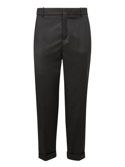 Shop Balmain Straight Leg Trousers In Black