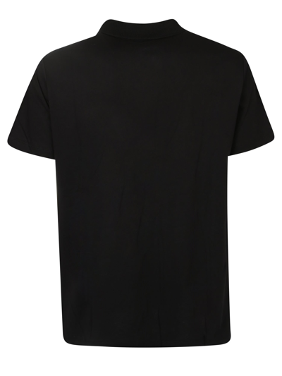 Shop Balmain Logo-print Polo Shirt In Black