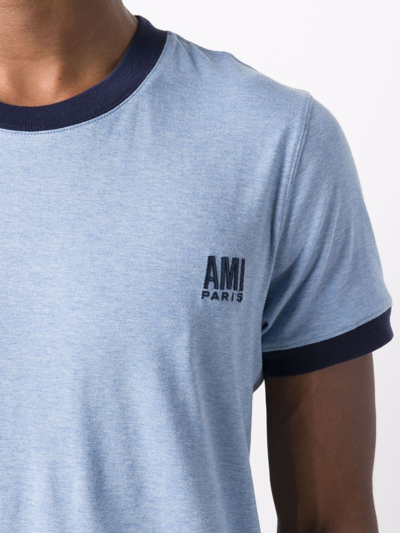 Shop Ami Alexandre Mattiussi Ami Paris T-shirt In Blau