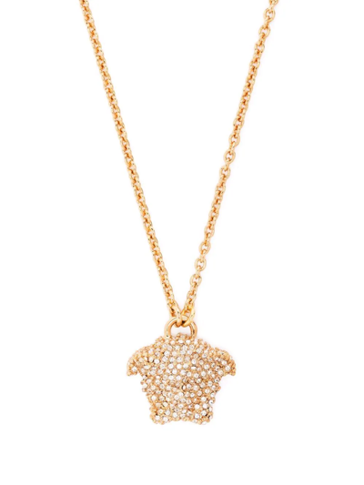 Shop Versace Medusa Head-pendant Necklace In Gold