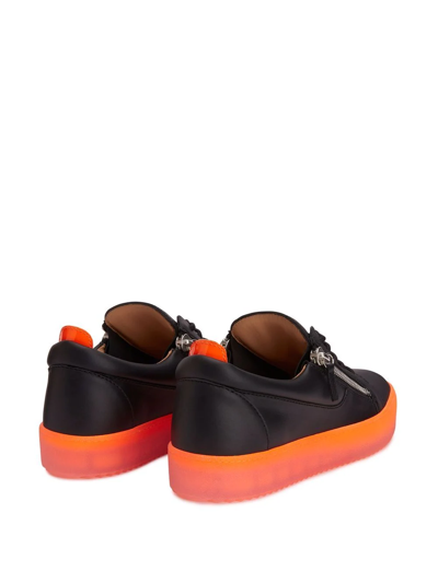 Giuseppe Zanotti Frankie Low-top Leather Sneakers In Schwarz